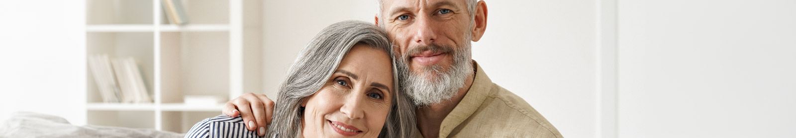 Mature couple in living room